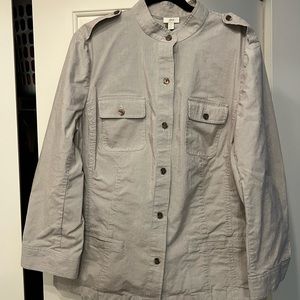 JJill Military Style Pin Stripe Blazer Jacket